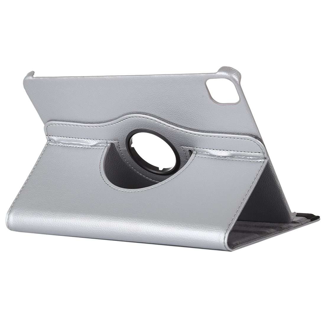 For iPad Air 13 2024 / iPad Pro 12.9 2022 / 2021 / 2020 Litchi Texture Horizontal Fli ... (Silver)