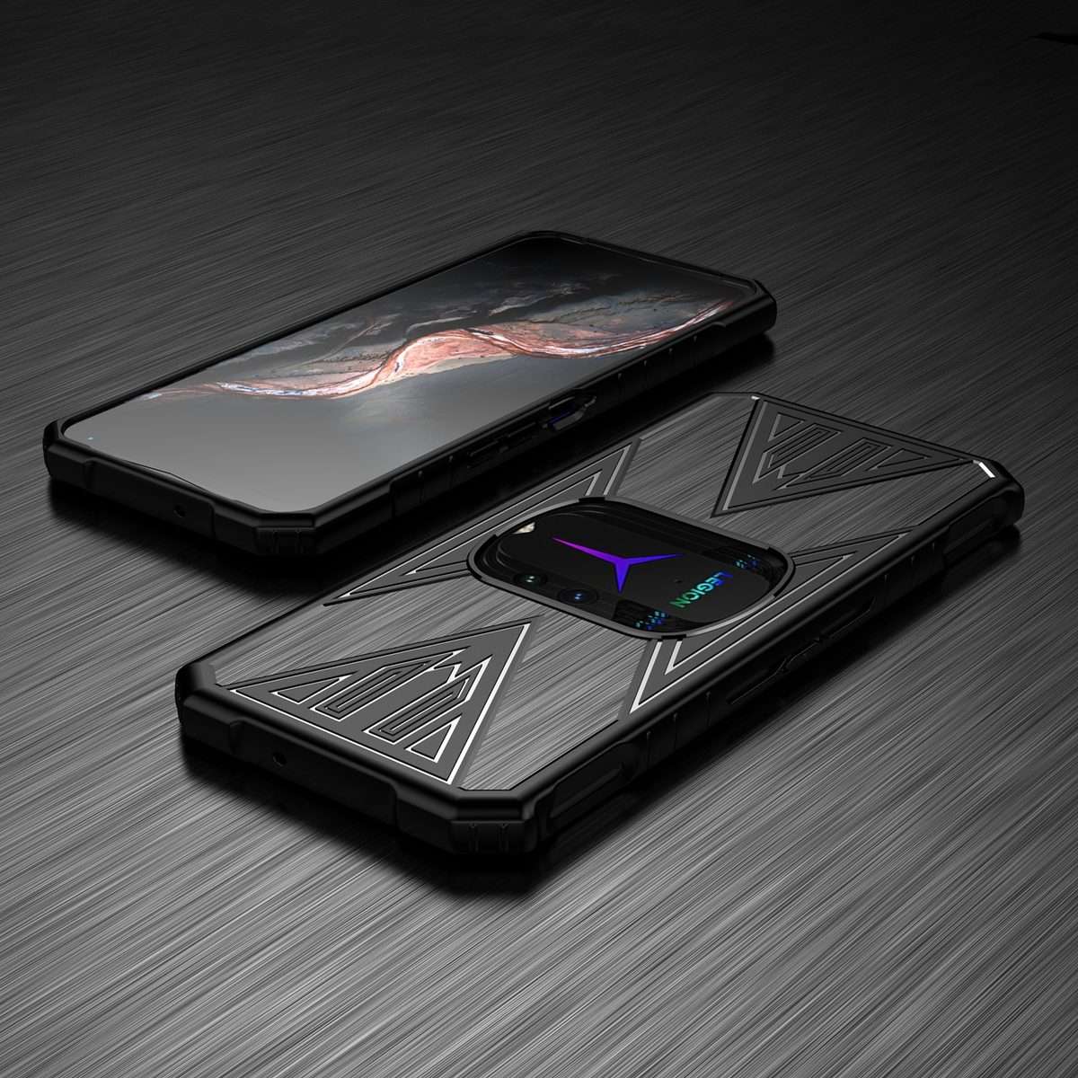 For Lenovo Legion Y90 Gaming Brushed Texture Shockproof TPU Protective Case(Black)