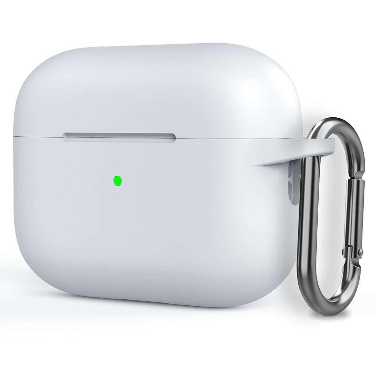 Silicone Thickening Wireless Earphone Protective Case with Hook For AirPods Pro 2(White)