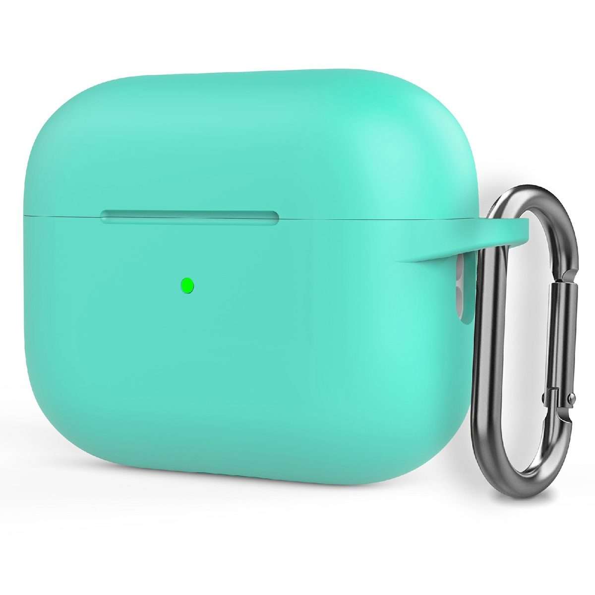 Silicone Thickening Wireless Earphone Protective Case with Hook For AirPods Pro 2(Mint Green)