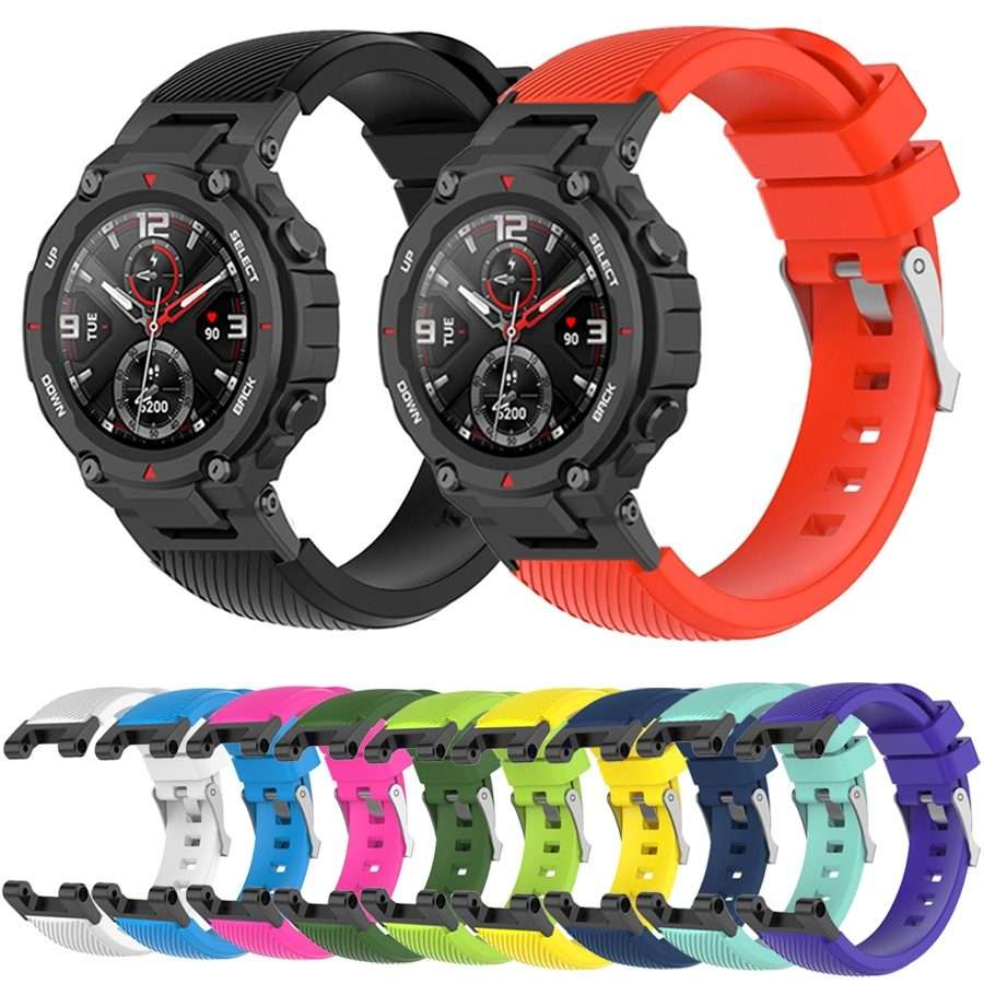For Amazfit T-Rex / T-Rex Pro / Ares Twill Silicone Watch Band(Red)