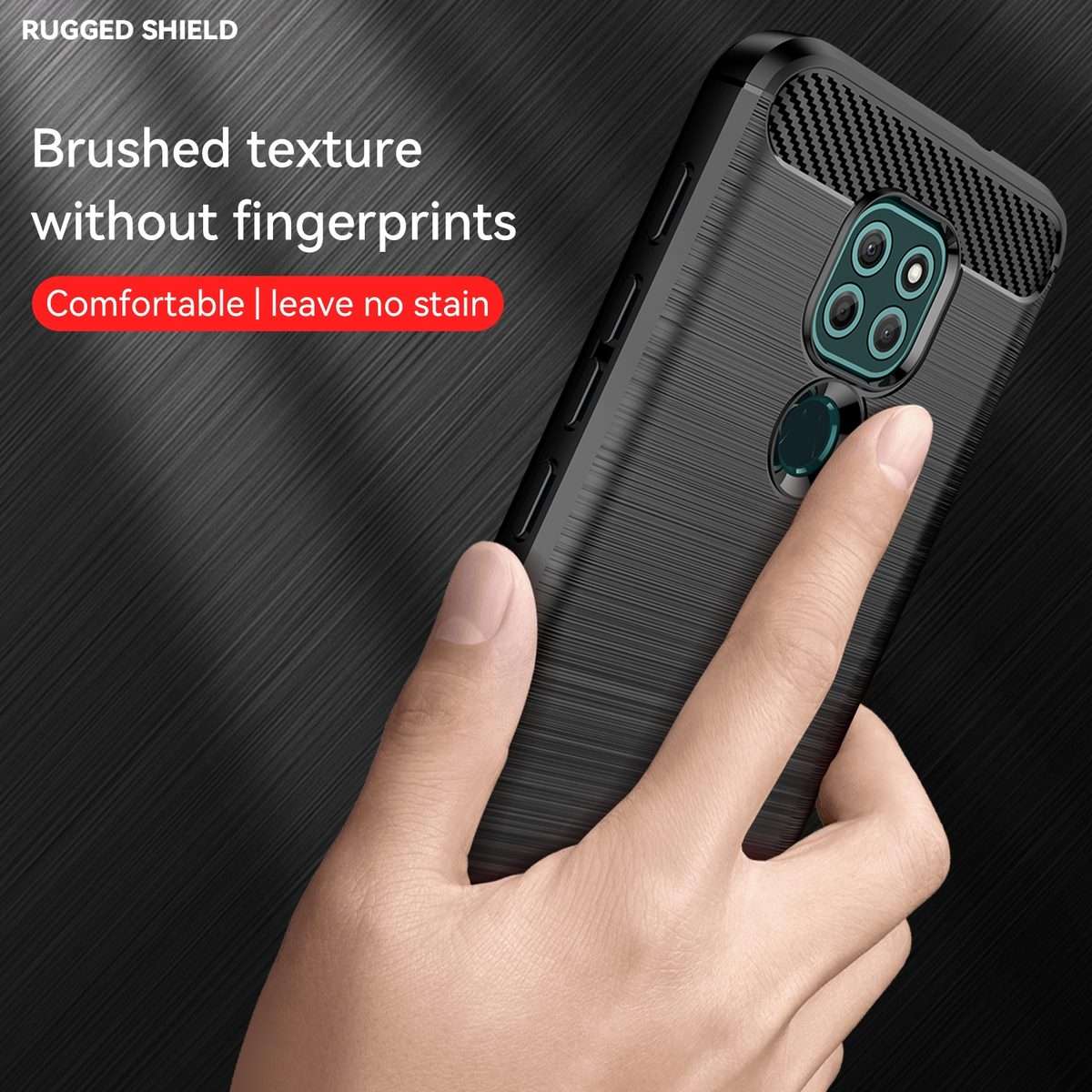 For Lenovo Lemon K12 Brushed Texture Carbon Fiber TPU Phone Case(Black)