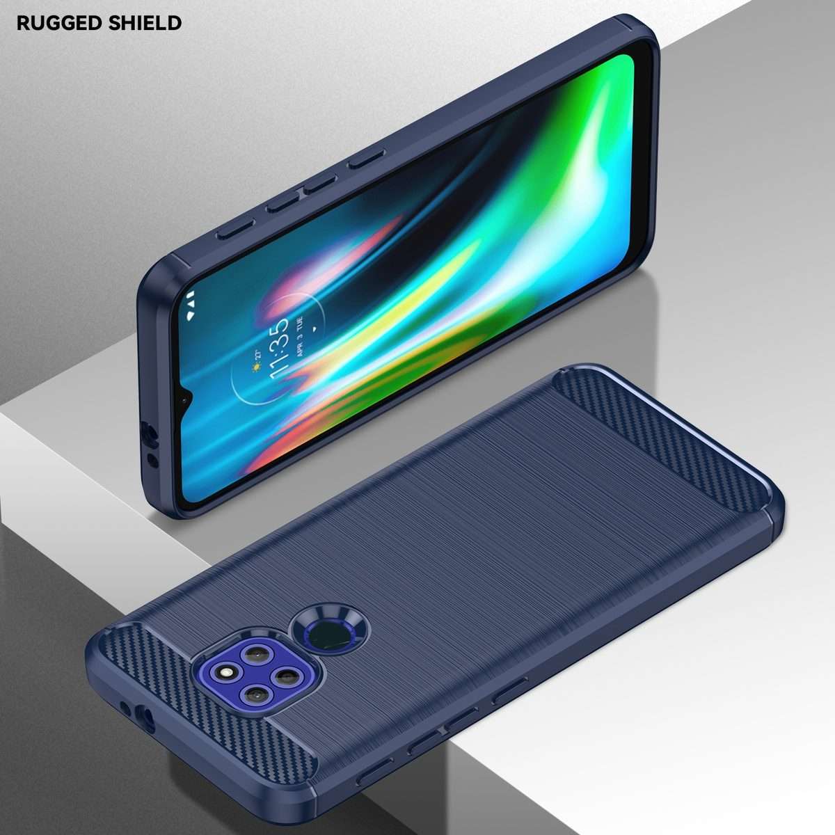 For Lenovo Lemon K12 Brushed Texture Carbon Fiber TPU Phone Case(Blue)