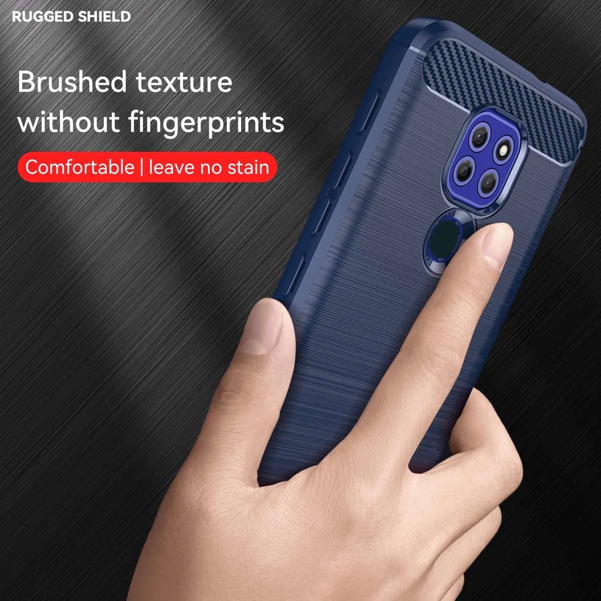 For Lenovo Lemon K12 Brushed Texture Carbon Fiber TPU Phone Case(Blue)