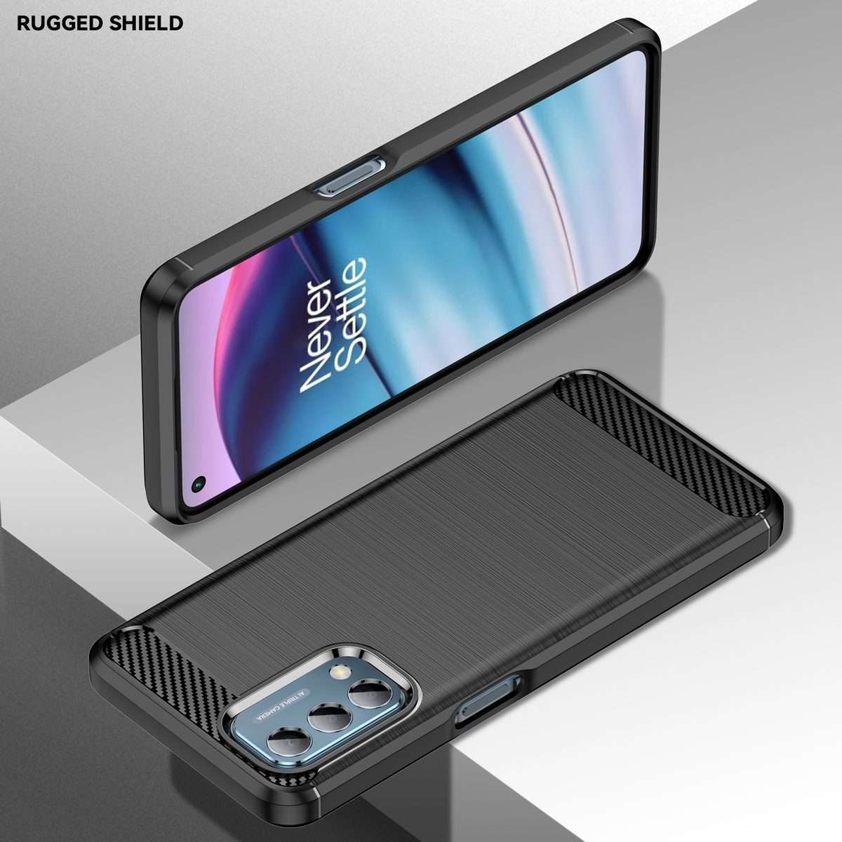 For Lenovo K14 Brushed Texture Carbon Fiber TPU Phone Case(Black)