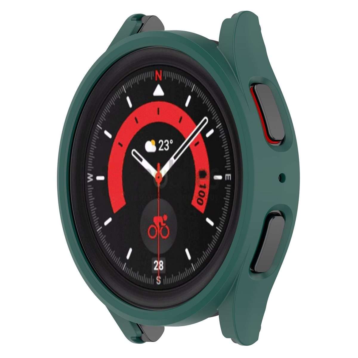 For Samsung Galaxy Watch5 Pro 45mm Half Coverage Hollowed PC Protective Case(Cyan)