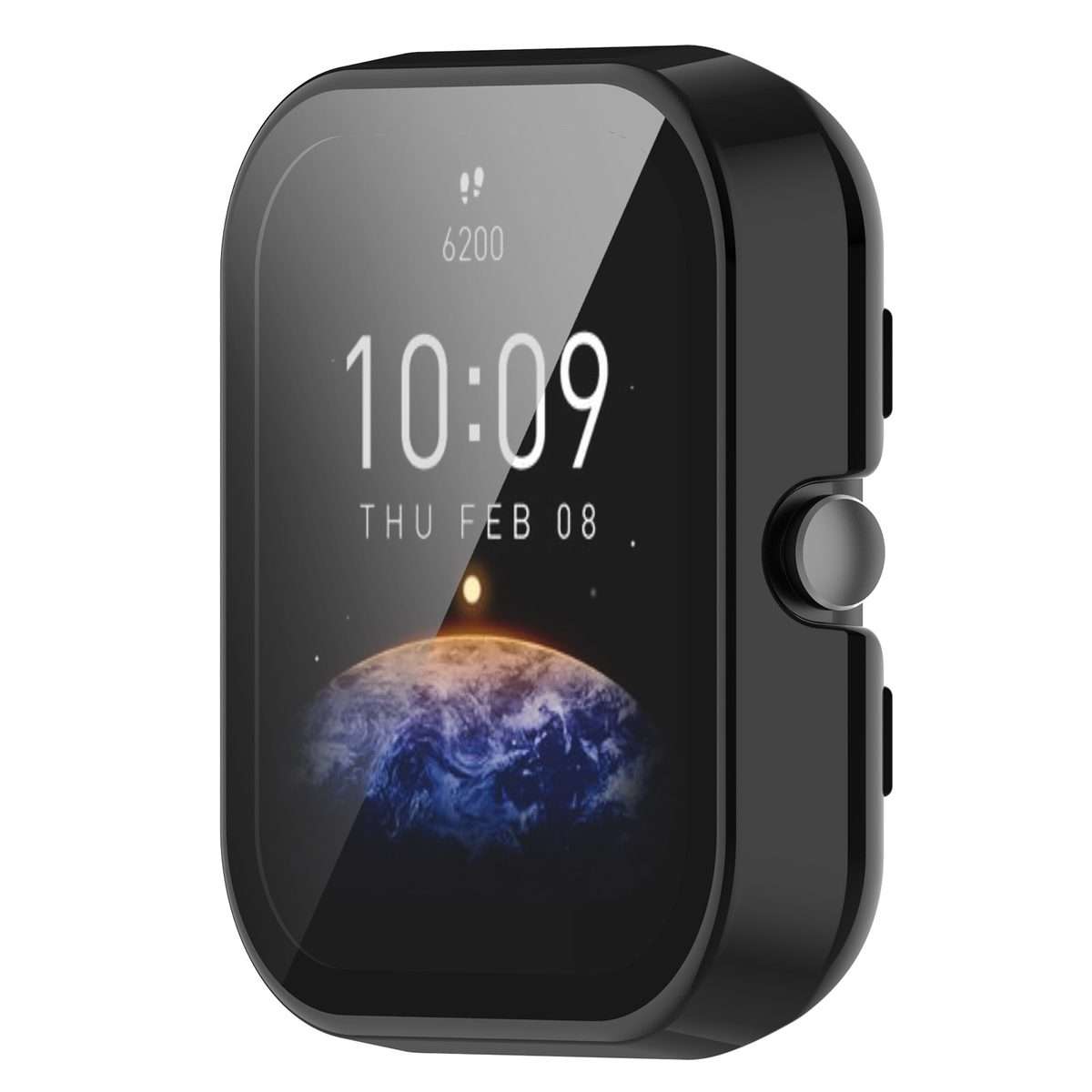For Amazfit Bip3 / Bip3 Pro PC+ Toughened Film Fully Enclosed Protective Watch Case(Black)