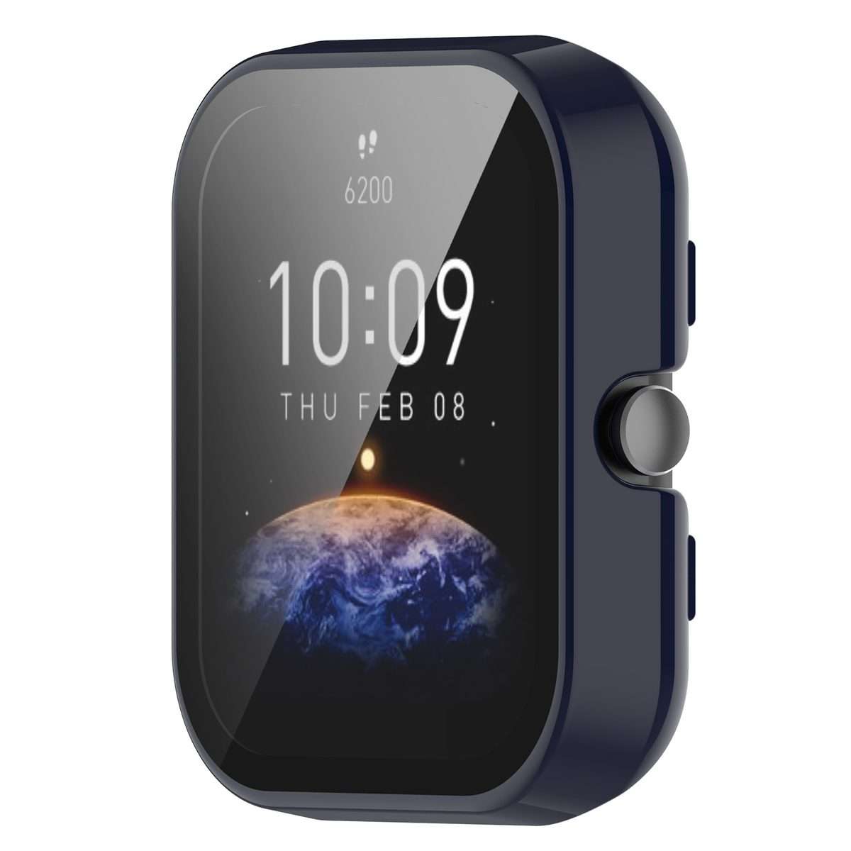 For Amazfit Bip3 / Bip3 Pro PC+ Toughened Film Fully Enclosed Protective Watch Case(Ink Blue)
