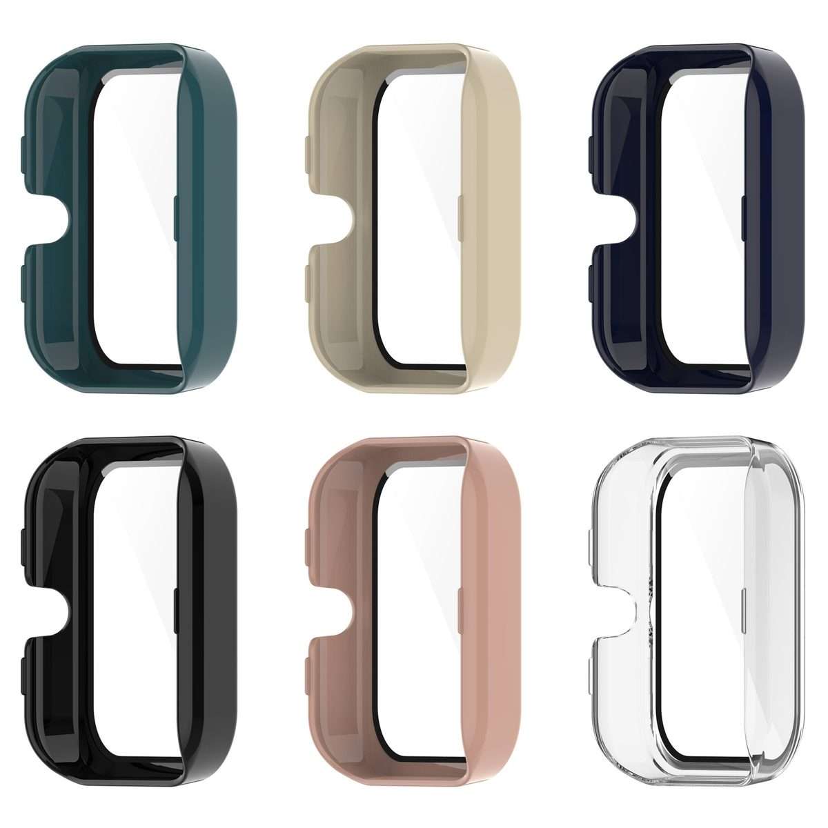 For Amazfit Bip3 / Bip3 Pro PC+ Toughened Film Fully Enclosed Protective W ... (Transparent White)