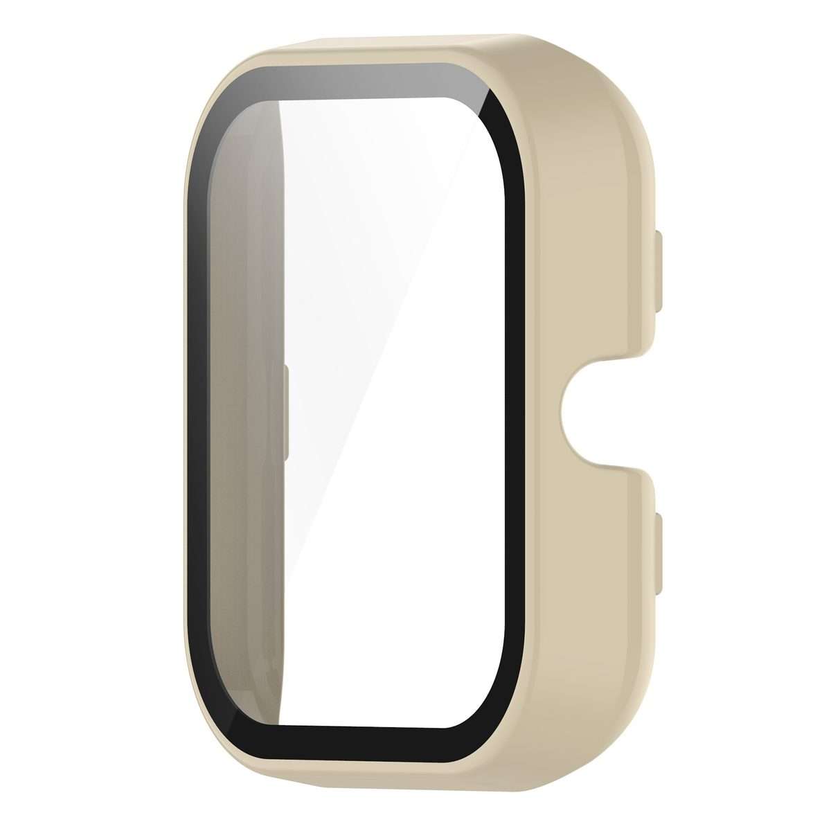 For Amazfit Bip3 / Bip3 Pro PC+ Toughened Film Fully Enclosed Protective Watch Case(Ivory White)