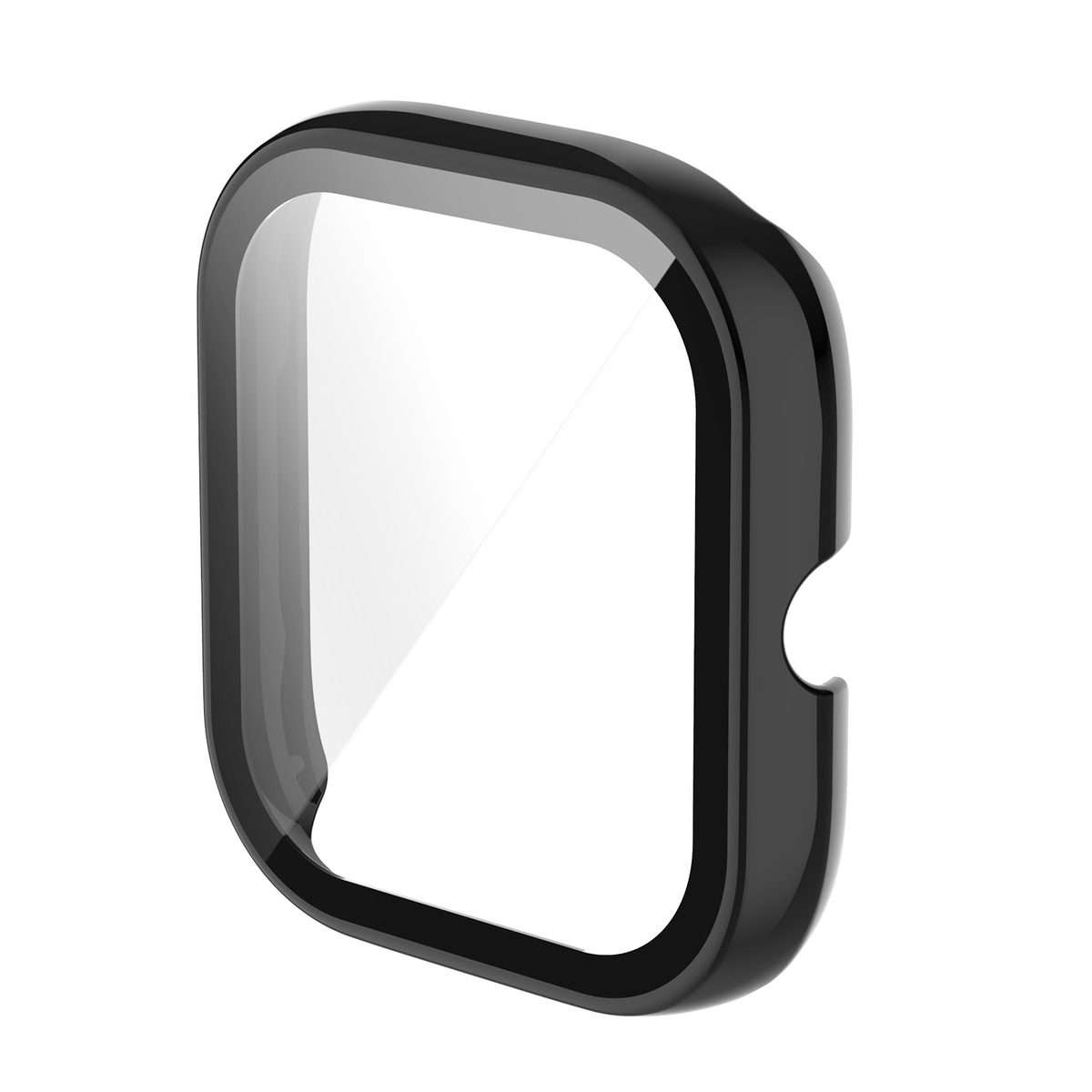 For Amazfit Bip U / Bip U Pro / Pop / Pop Pro PC + Tempered Glass Integrated Protectiv ... (Black)