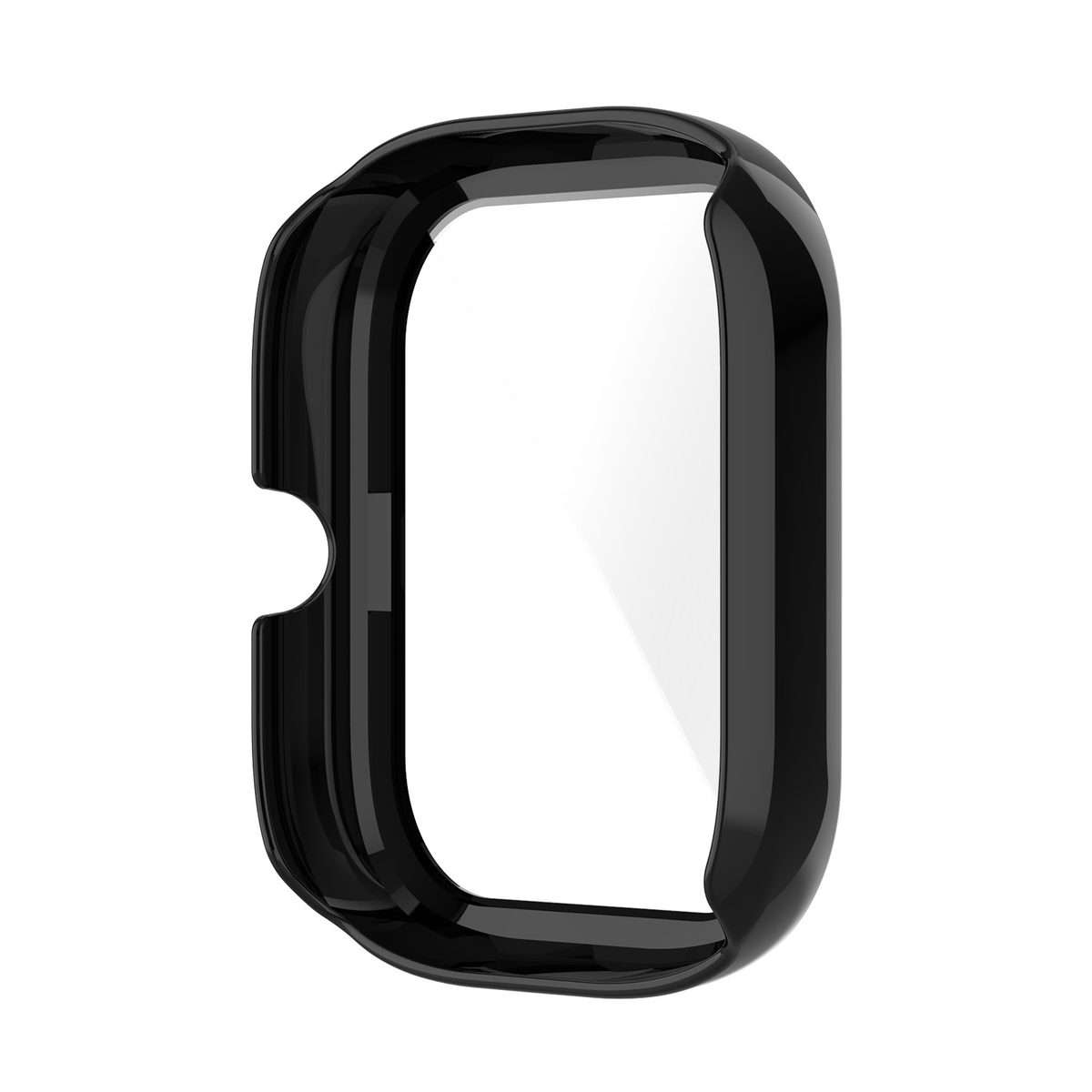 For Amazfit Bip U / Bip U Pro / Pop / Pop Pro PC + Tempered Glass Integrated Protectiv ... (Black)