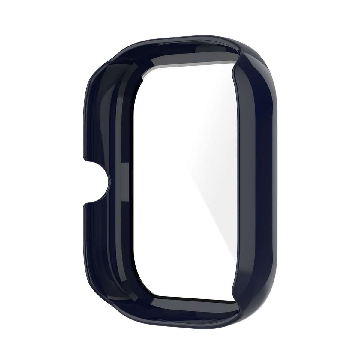 For Amazfit Bip U / Bip U Pro / Pop / Pop Pro PC + Tempered Glass Integrated Protec ... (Ink Blue)