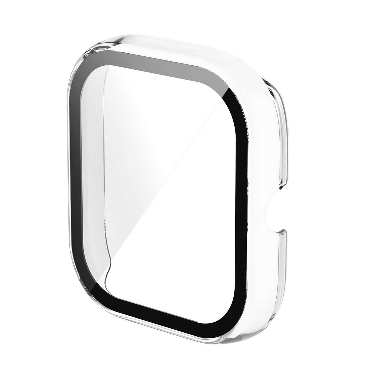 For Amazfit Bip U / Bip U Pro / Pop / Pop Pro PC + Tempered Glass Integrat ... (Transparent White)