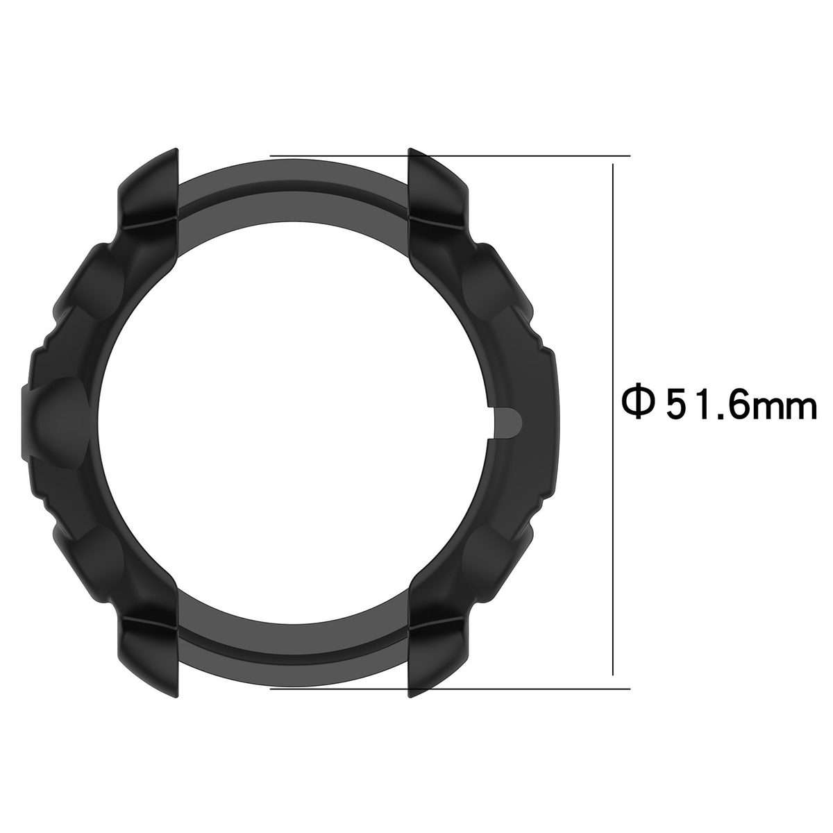 For Polar Grit X / Grit X Pro Universal Armor Protective Watch Case(Black)