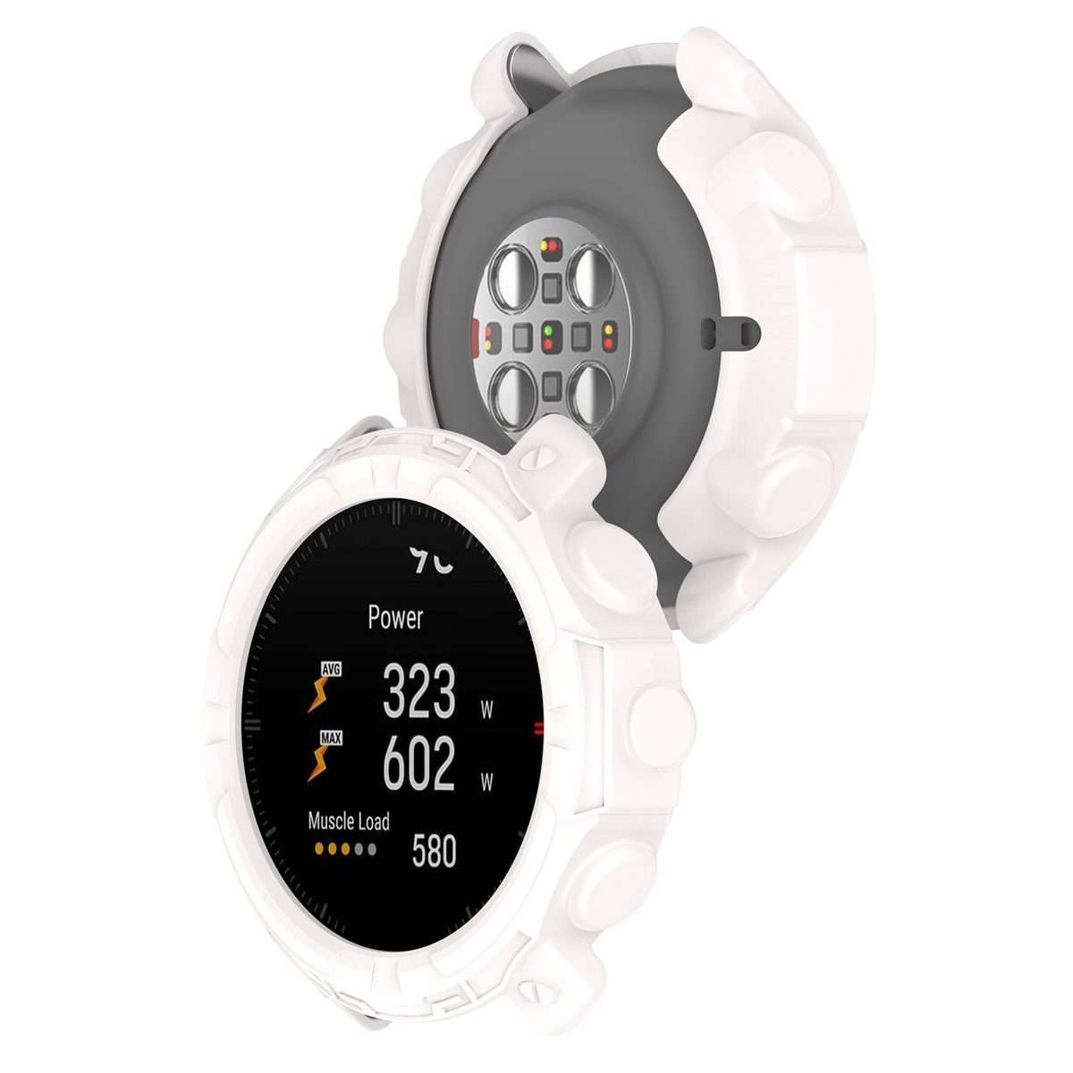 For Polar Grit X / Grit X Pro Universal Armor Protective Watch Case(Ivory White)