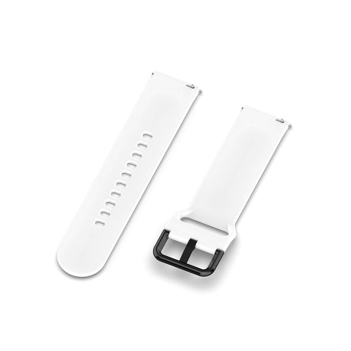For Amazfit GTS4 Mini Solid Color Soft Silicone Watch Band, Size:S Size(White)