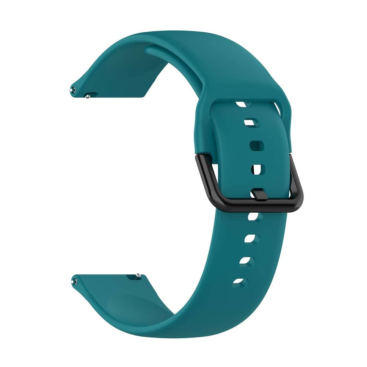 For Amazfit GTS4 Mini Solid Color Soft Silicone Watch Band, Size:S Size(Green)