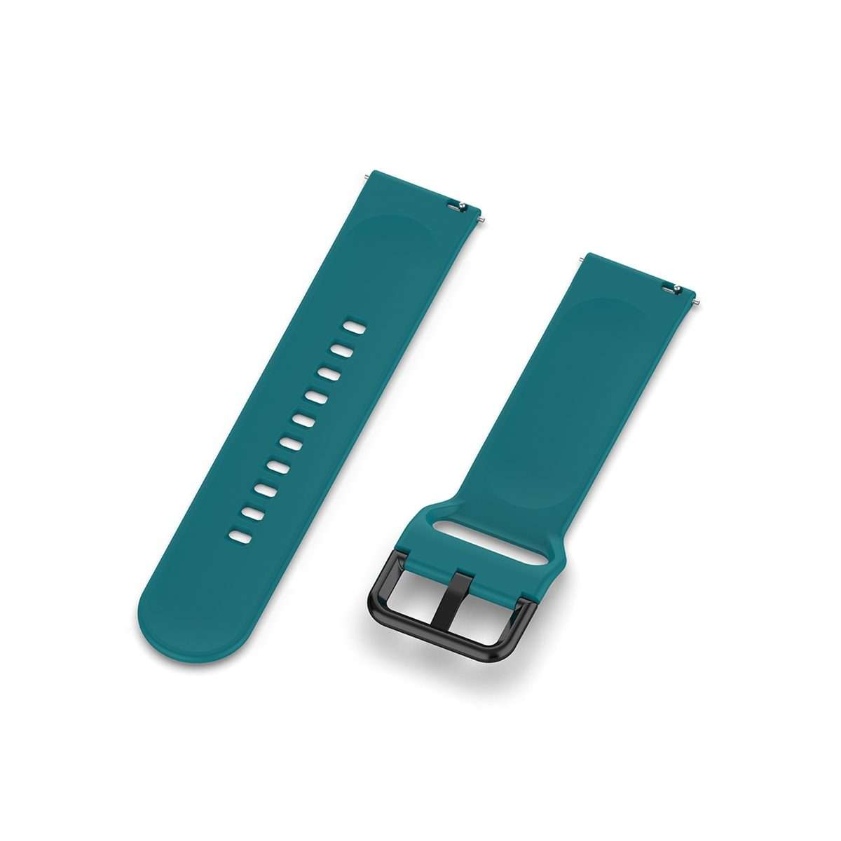 For Amazfit GTS4 Mini Solid Color Soft Silicone Watch Band, Size:S Size(Green)