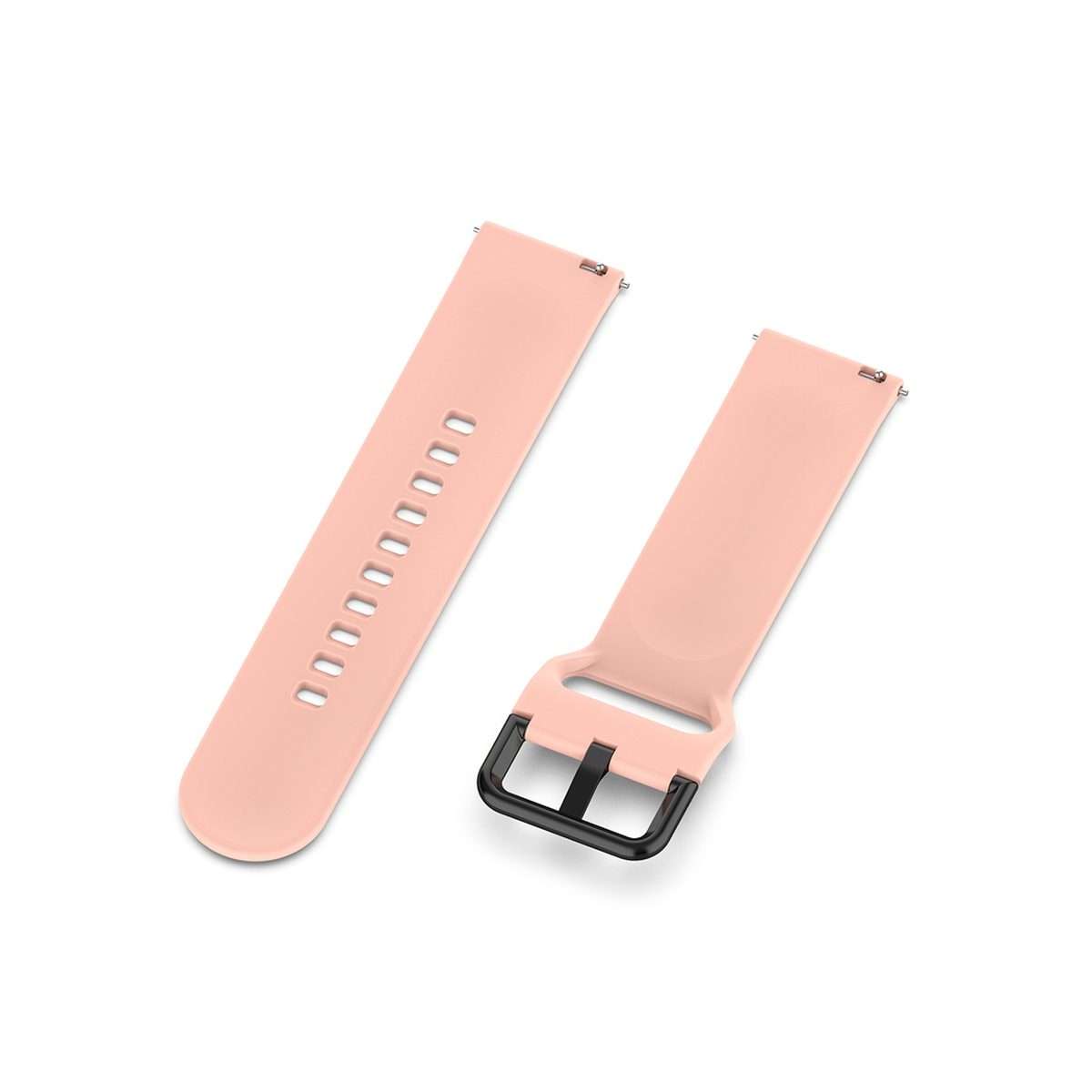 For Amazfit GTS4 Mini Solid Color Soft Silicone Watch Band, Size:S Size(Light Pink)