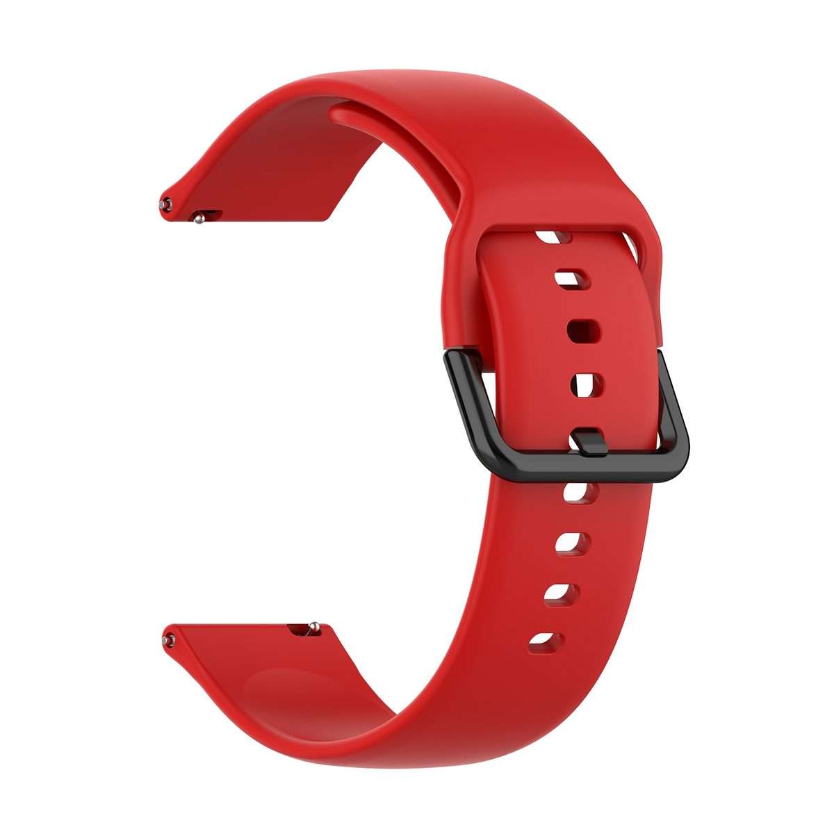 For Amazfit GTS4 Mini Solid Color Soft Silicone Watch Band, Size:S Size(Red)