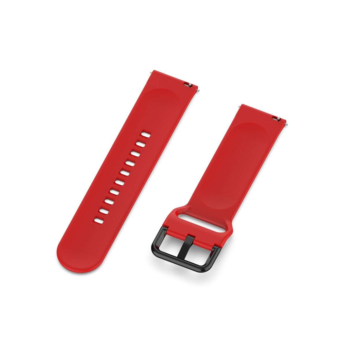 For Amazfit GTS4 Mini Solid Color Soft Silicone Watch Band, Size:S Size(Red)