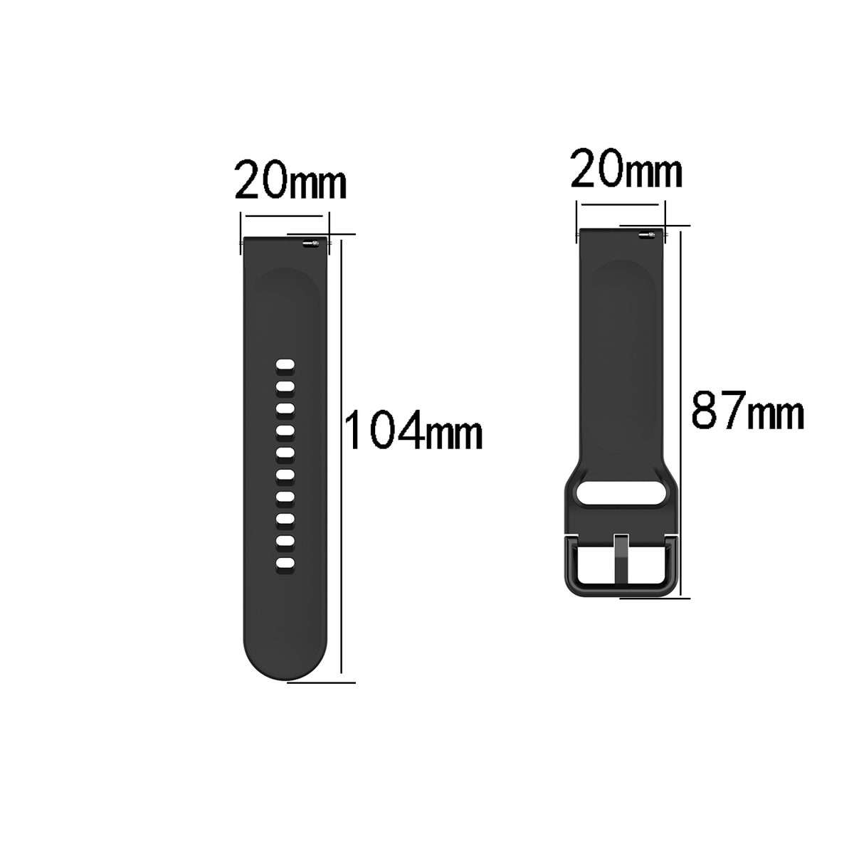For Amazfit GTS4 Mini Solid Color Soft Silicone Watch Band, Size:S Size(Red)