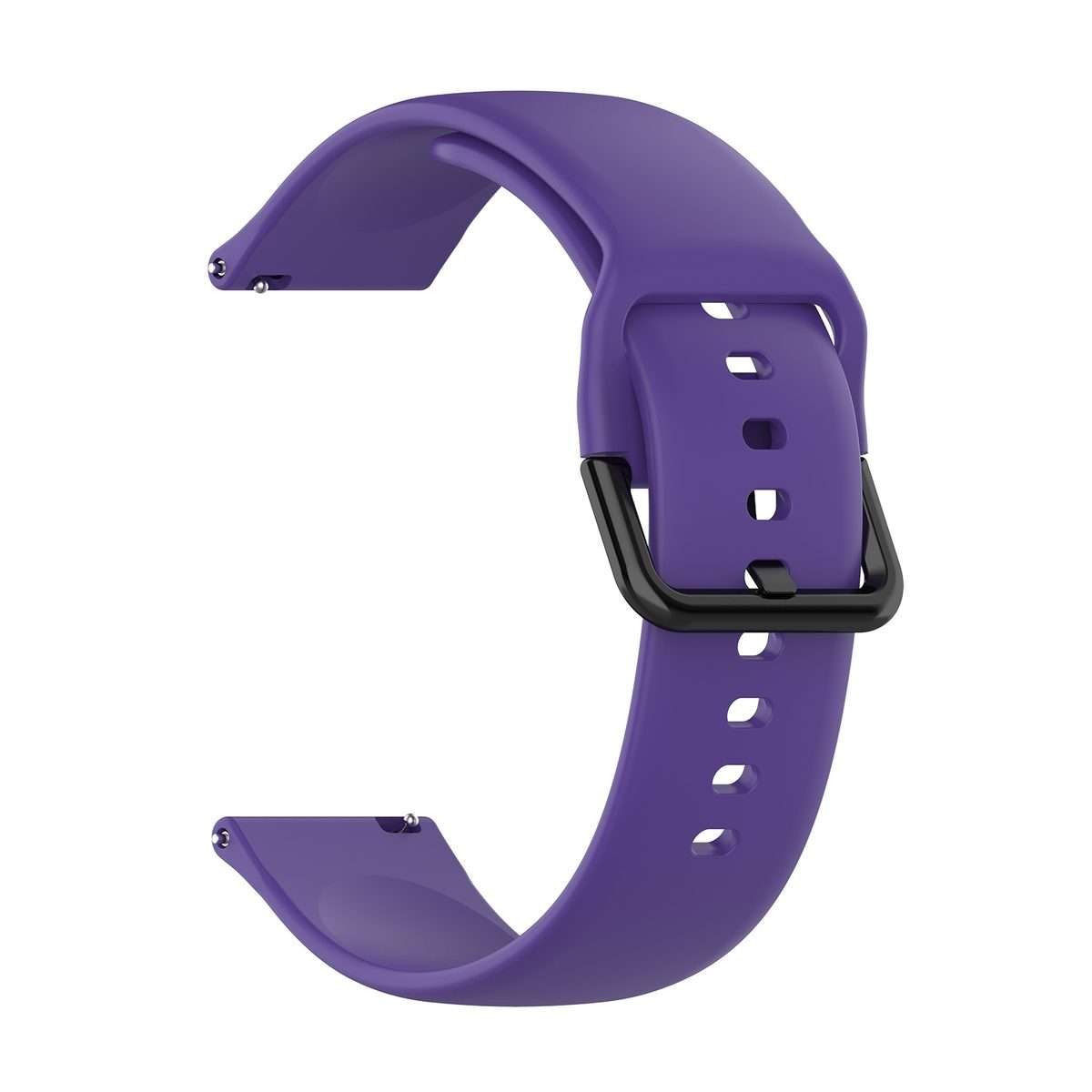 For Amazfit GTS4 Mini Solid Color Soft Silicone Watch Band, Size:S Size(Purple)