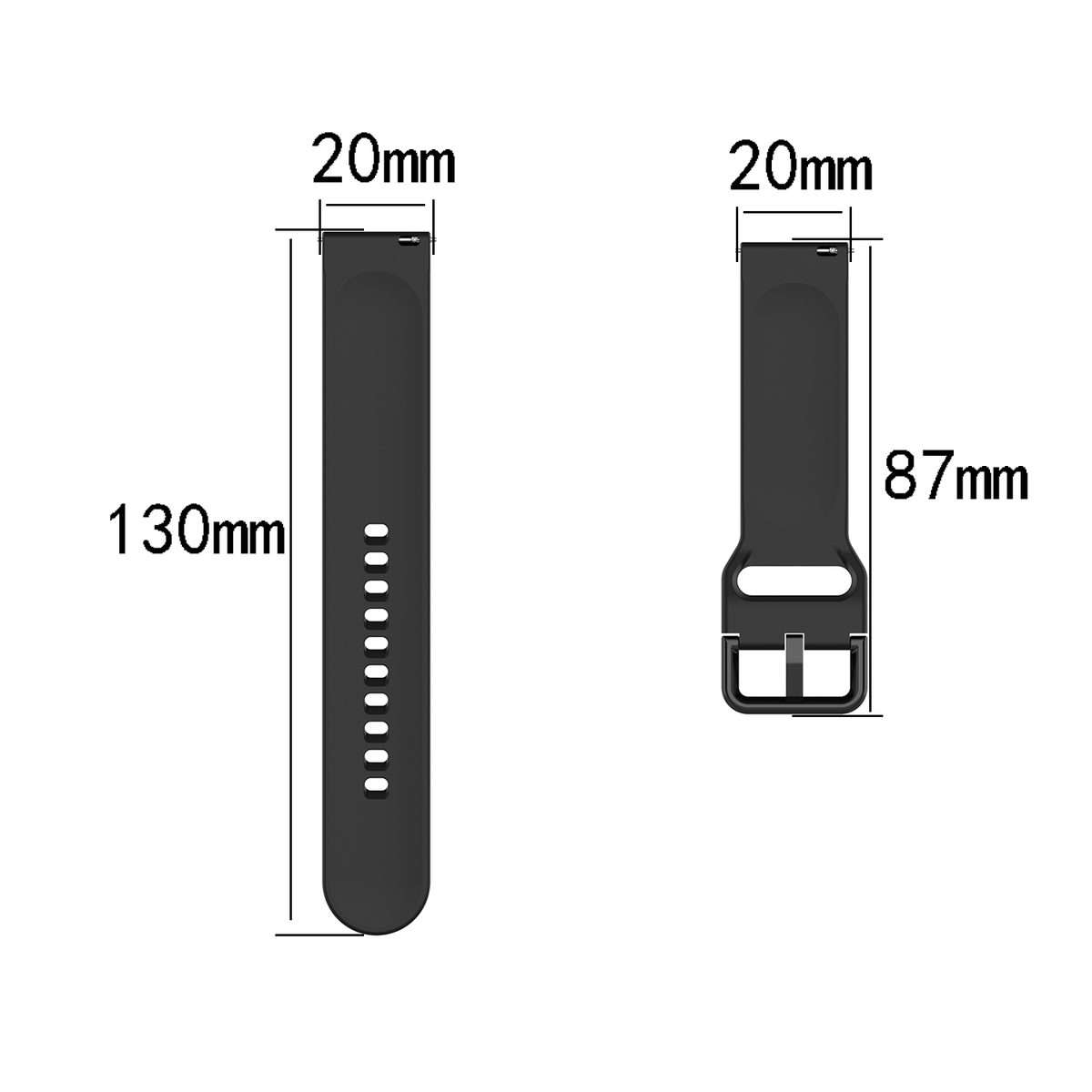 For Amazfit GTS4 Mini Solid Color Soft Silicone Watch Band, Size:Large Size(White)