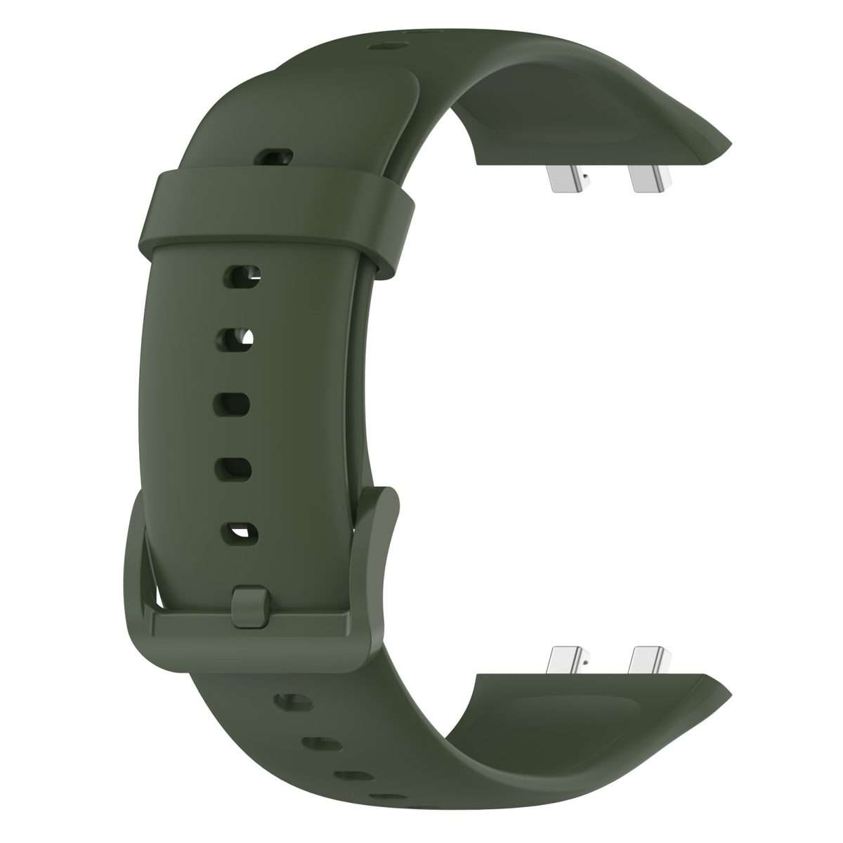 For OPPO Watch 3 Pro Solid Color Soft Silicone Watch Band(Army Green)