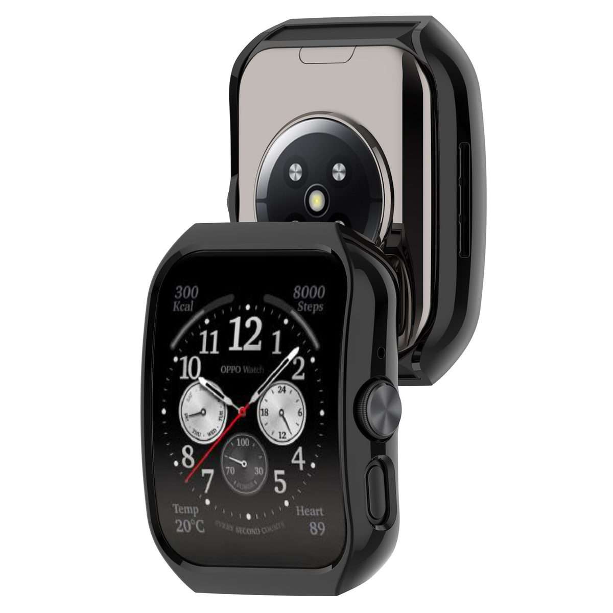 For OPPO Watch 4 Pro / 3 Pro Hydrogel Film PC Hollow Protective Case(Black)