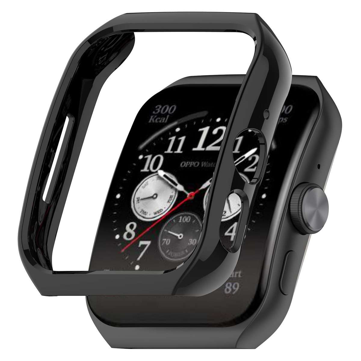 For OPPO Watch 4 Pro / 3 Pro Hydrogel Film PC Hollow Protective Case(Black)