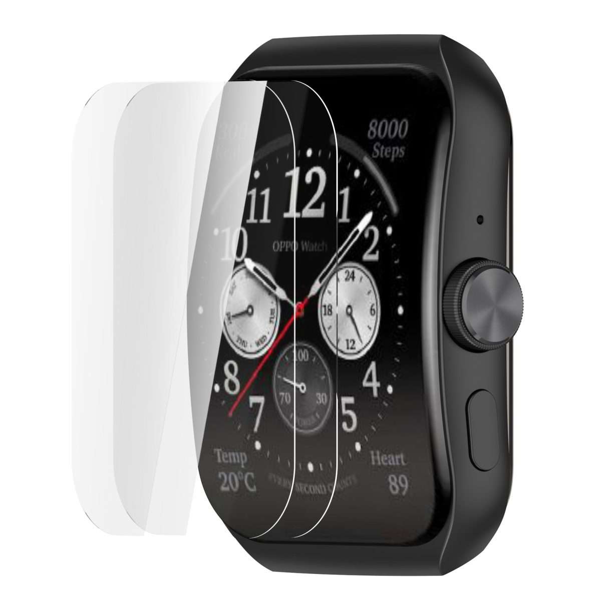 For OPPO Watch 4 Pro / 3 Pro Hydrogel Film PC Hollow Protective Case(Black)