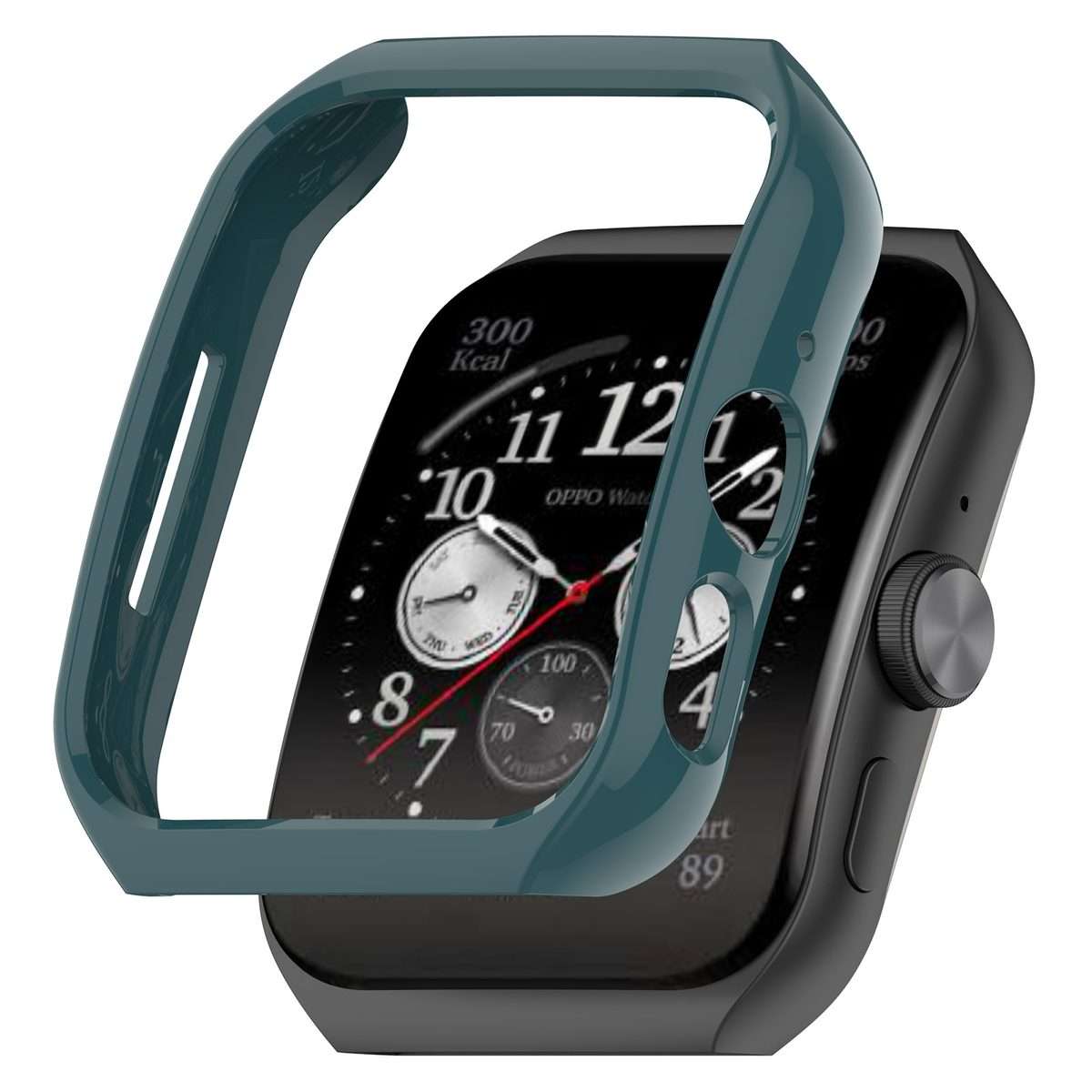 For OPPO Watch 4 Pro / 3 Pro Hydrogel Film PC Hollow Protective Case(Pine Green)