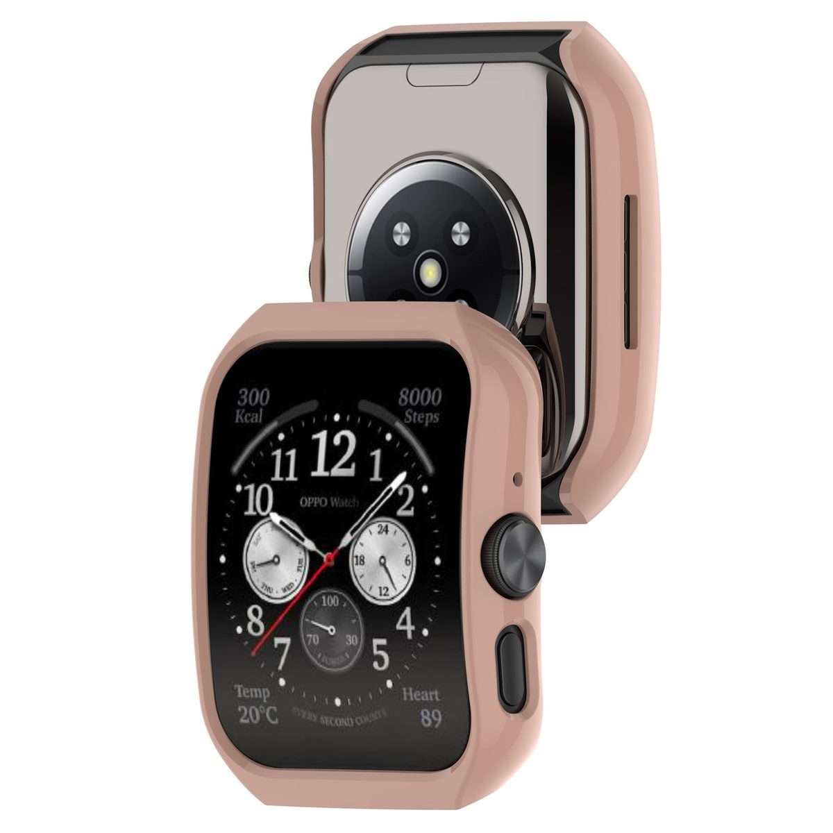 For OPPO Watch 4 Pro / 3 Pro Hydrogel Film PC Hollow Protective Case(Pink)