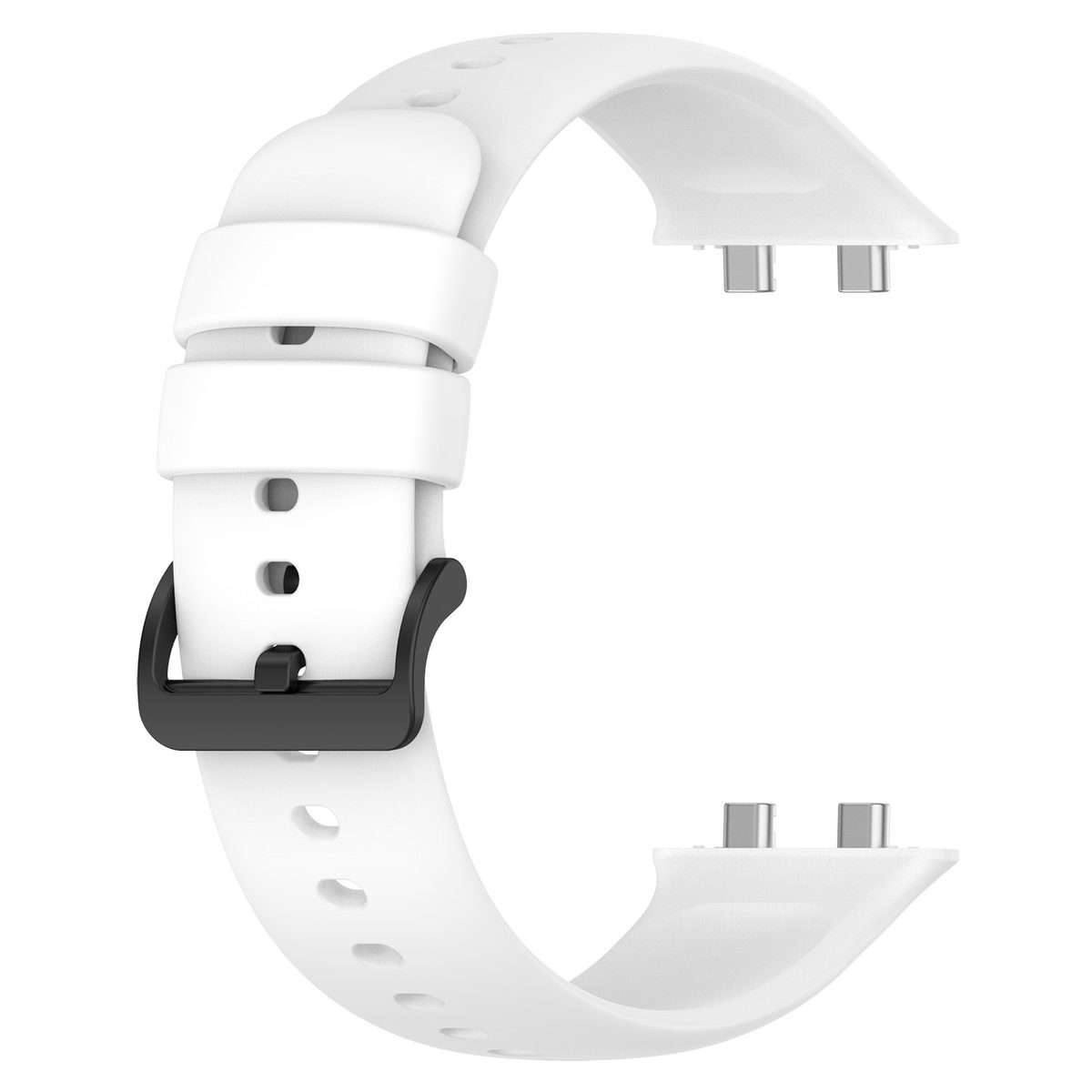 For OPPO Watch 3 Pro Solid Color Soft Silicone Watch Band(White)