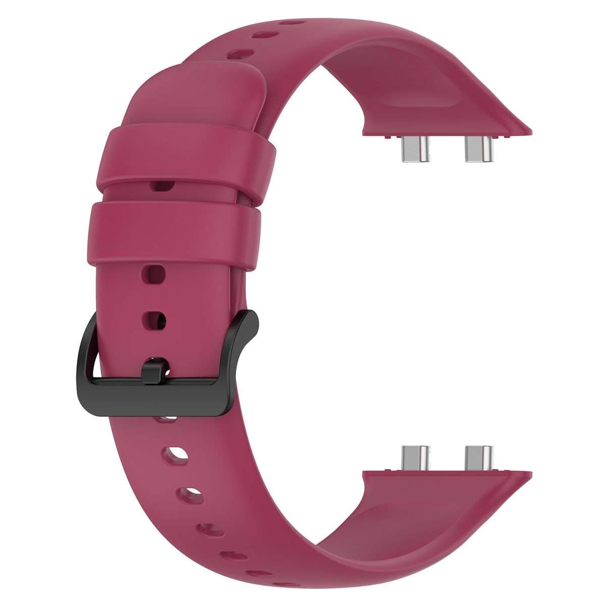 For OPPO Watch 3 Pro Solid Color Soft Silicone Watch Band(Wine Red)