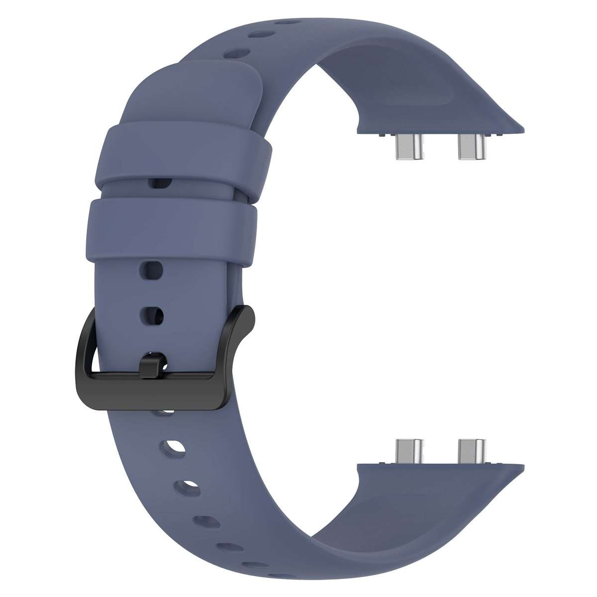 For OPPO Watch 3 Pro Solid Color Soft Silicone Watch Band(Blue Grey)