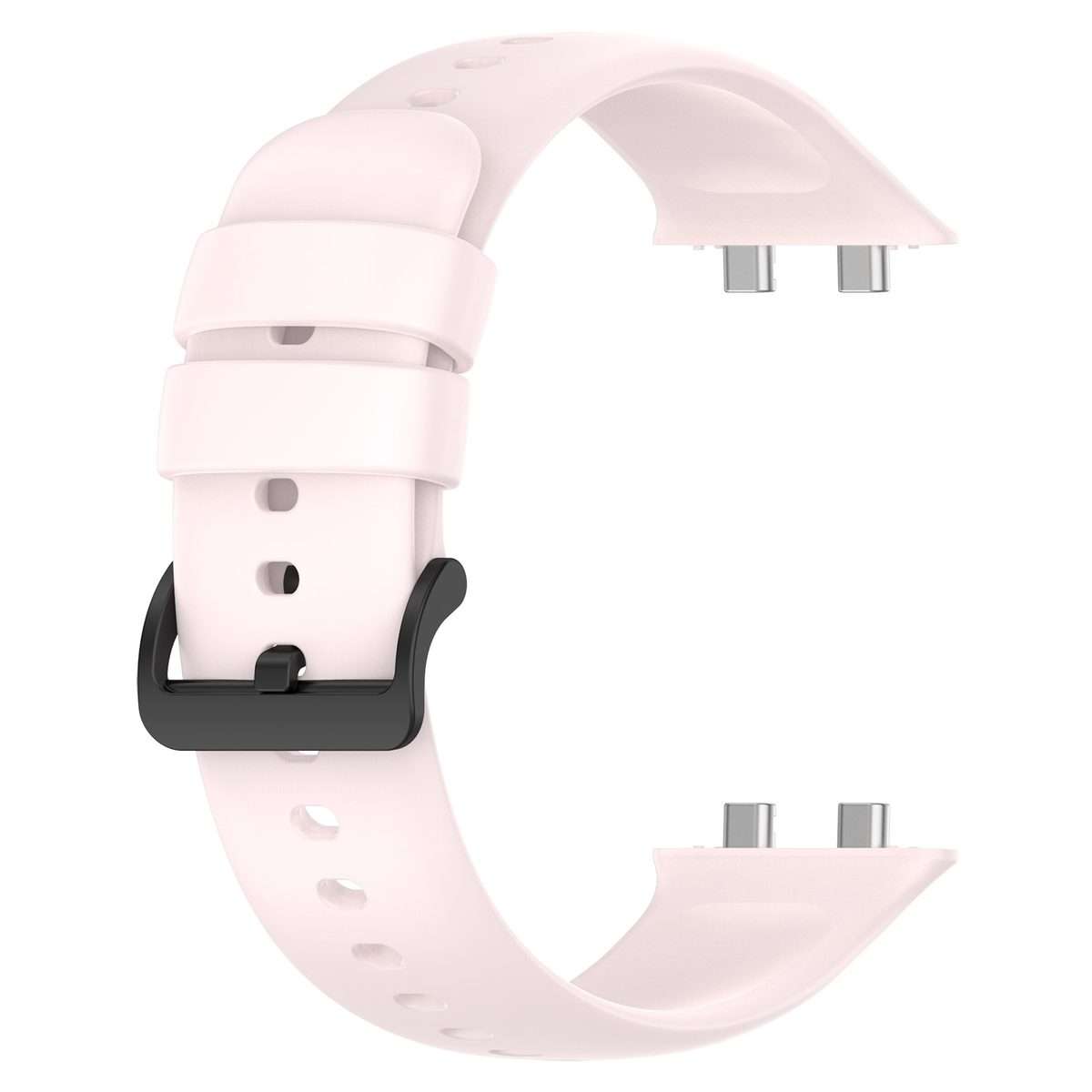 For OPPO Watch 3 Pro Solid Color Soft Silicone Watch Band(Pink)