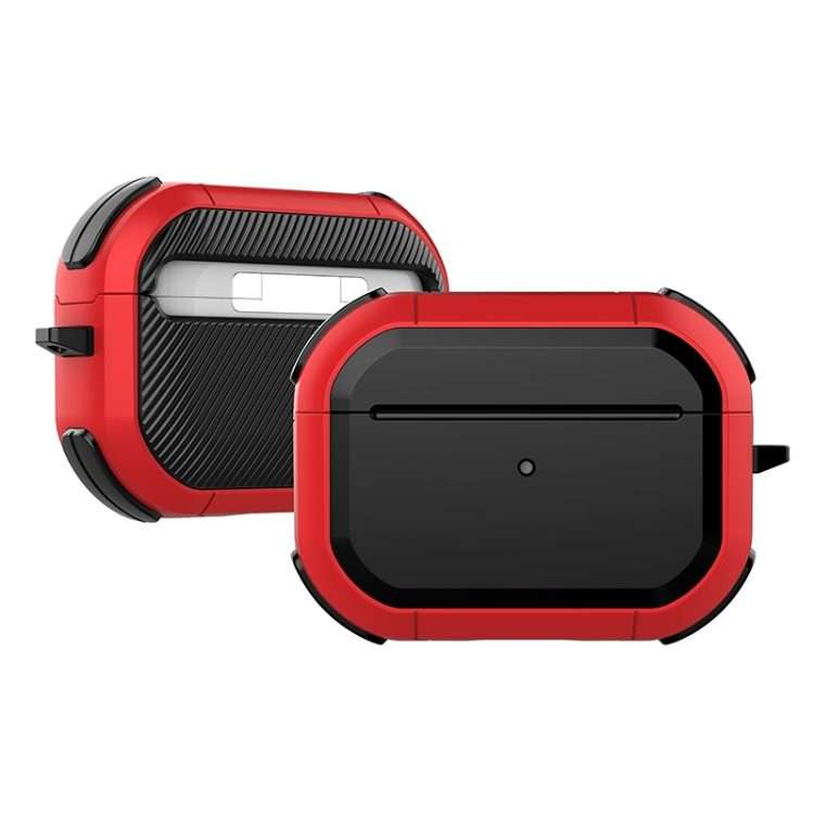 For AirPods Pro 2 Wireless Earphones Shockproof Thunder Mecha TPU Protective Case(Red)