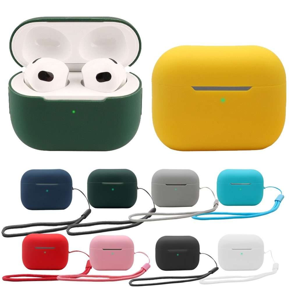For AirPods Pro 2 2.0mm Solid Color Silicone Protective Cover(Dark Blue)