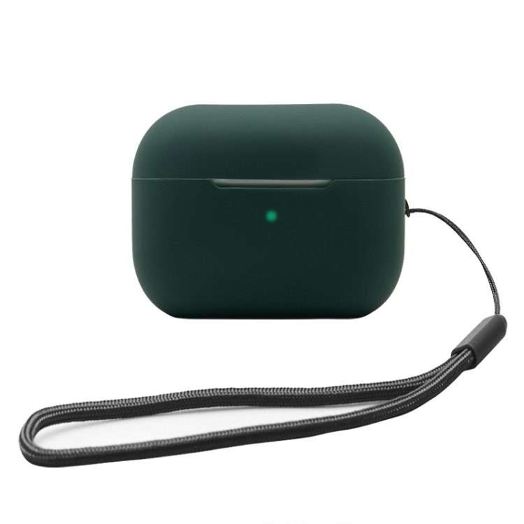 For AirPods Pro 2 2.0mm Solid Color Silicone Protective Cover(Green)