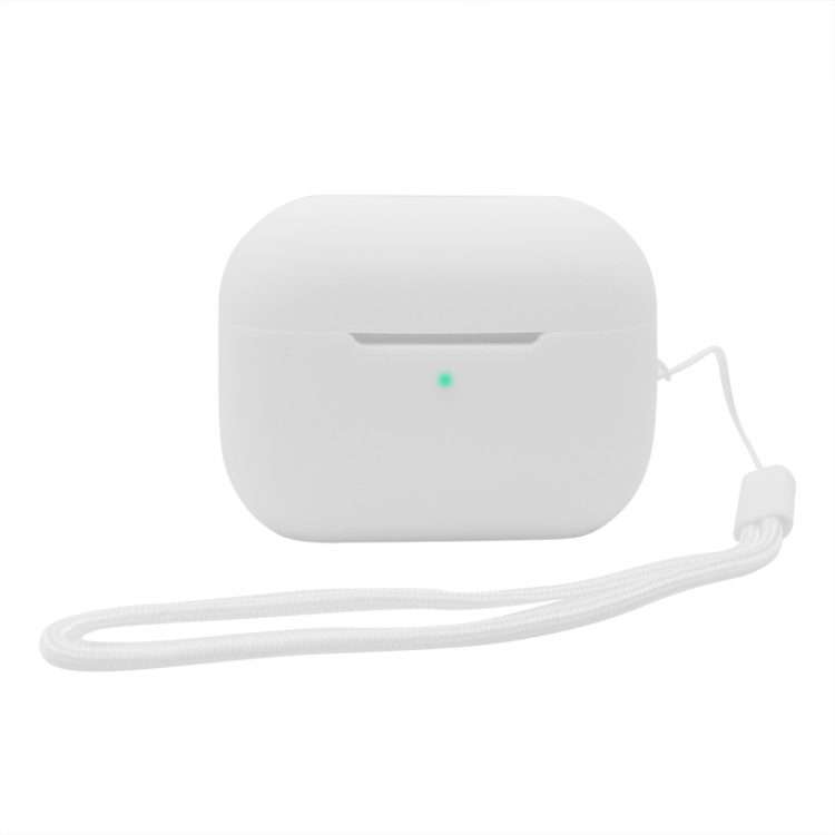 For AirPods Pro 2 2.0mm Solid Color Silicone Protective Cover(White)