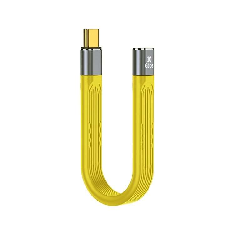 100W 10Gbps USB-C/Type-C Female to USB-C/Type-C Male FPC Flexible Data Cable, Length: ... (Yellow)