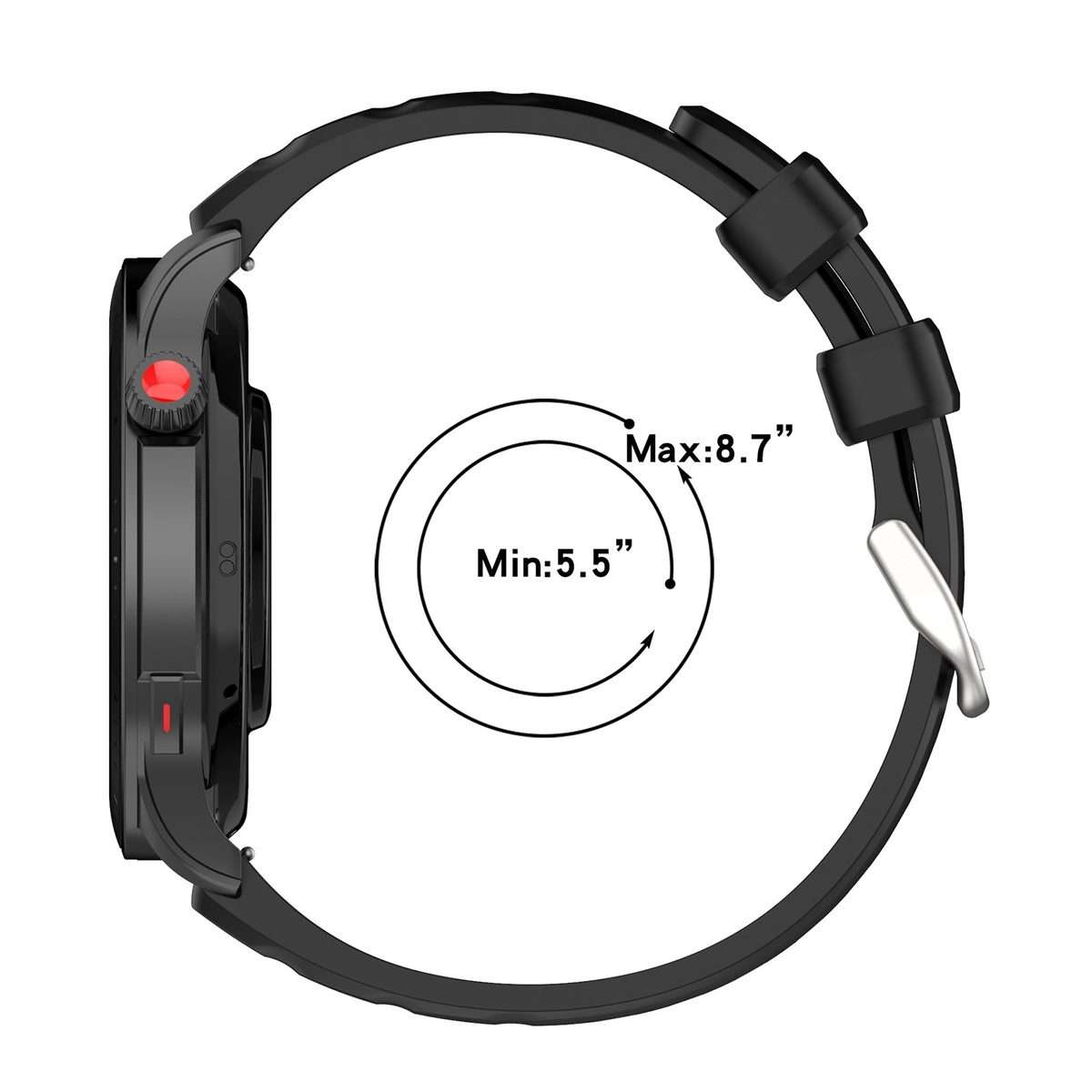 For Amazfit GTR 4 22mm Silicone Watch Band(Dark Grey)