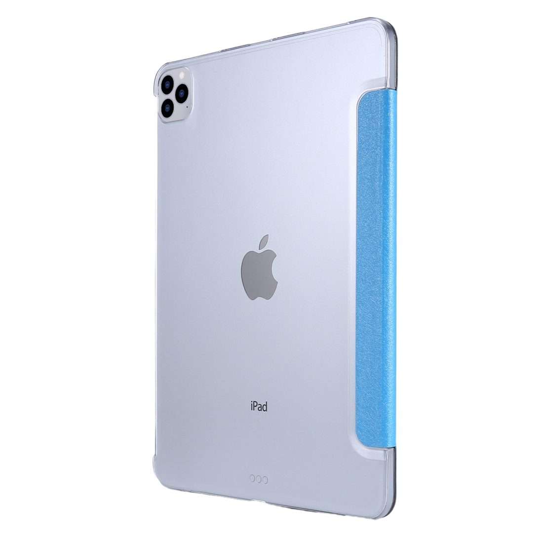 For iPad Pro 11(2020) TPU Silk Texture Three-fold Horizontal Flip Leather Tablet ... (Light Blue)
