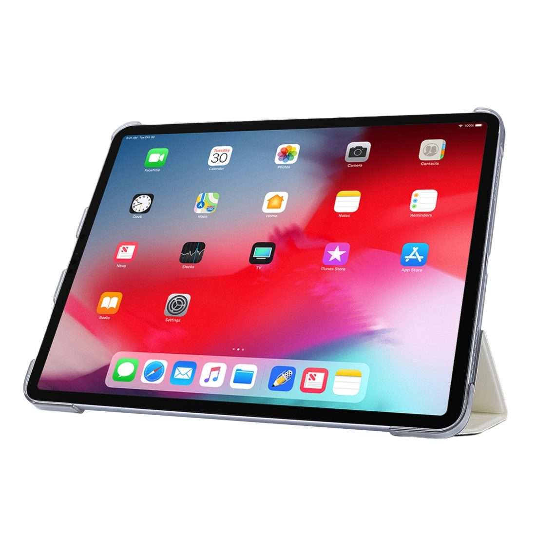 For iPad Pro 11(2020) TPU Silk Texture Three-fold Horizontal Flip Leather Tablet Case ... (White)