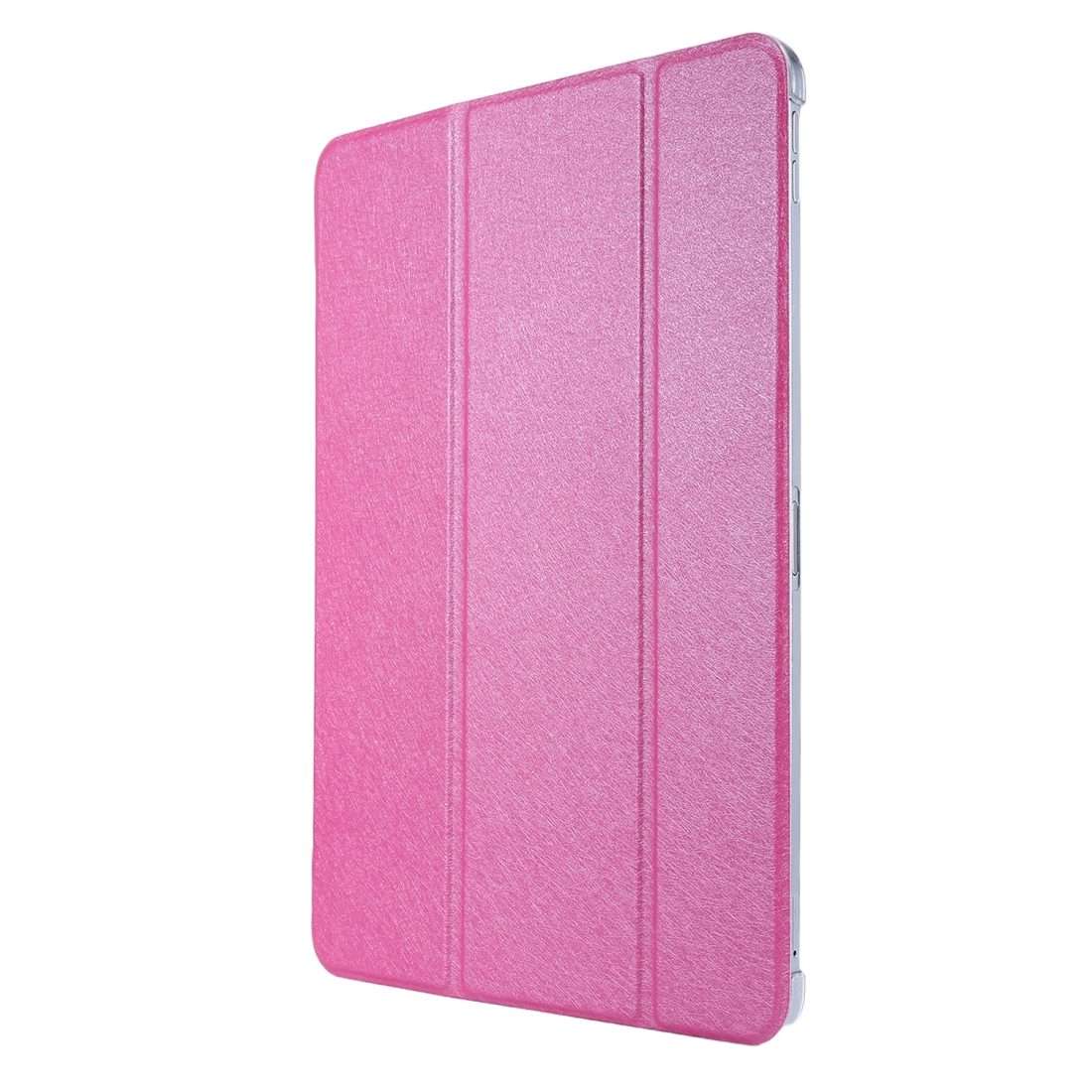 For iPad Pro 11(2020) TPU Silk Texture Three-fold Horizontal Flip Leather Tablet Ca ... (Rose Red)