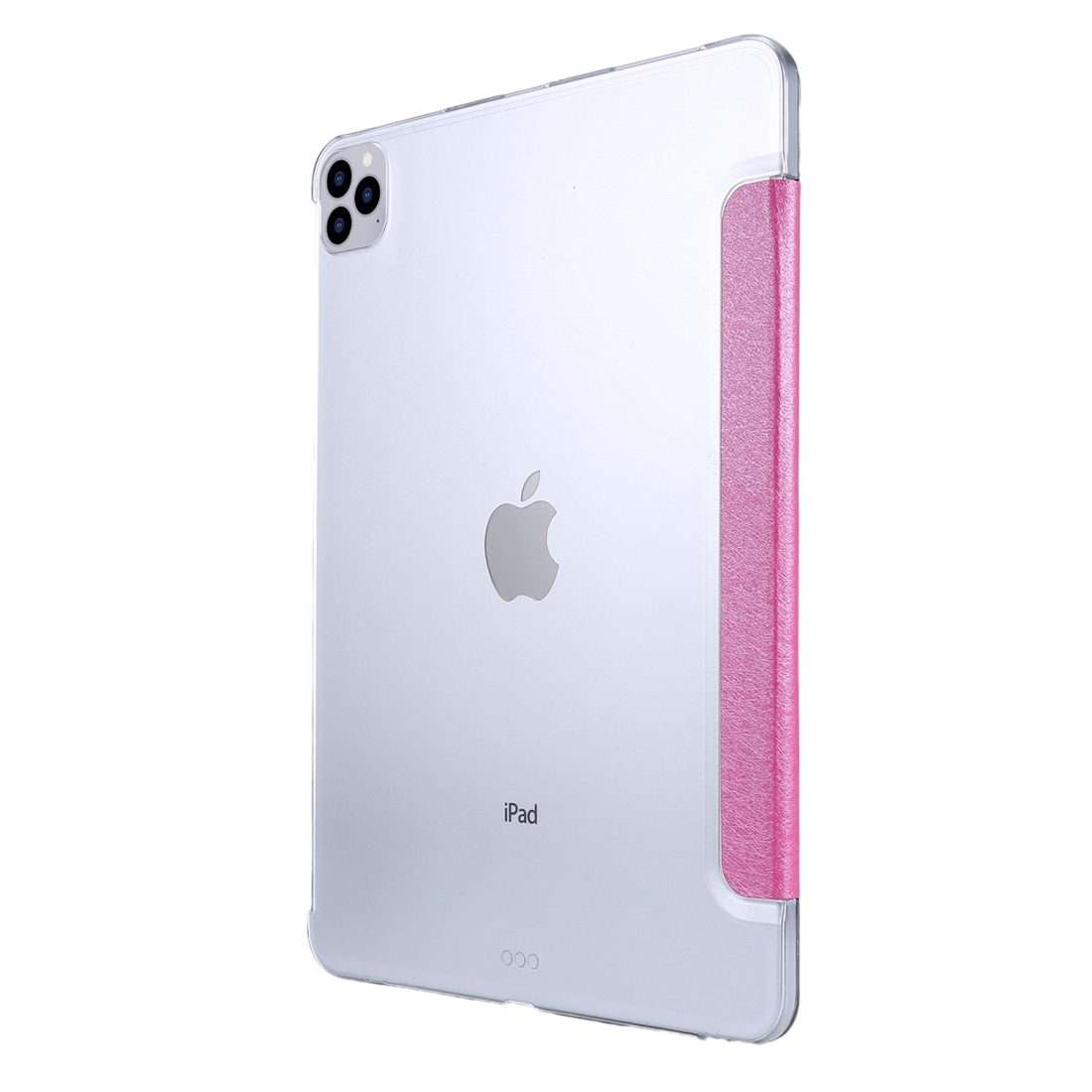 For iPad Pro 11(2020) TPU Silk Texture Three-fold Horizontal Flip Leather Tablet Ca ... (Rose Red)