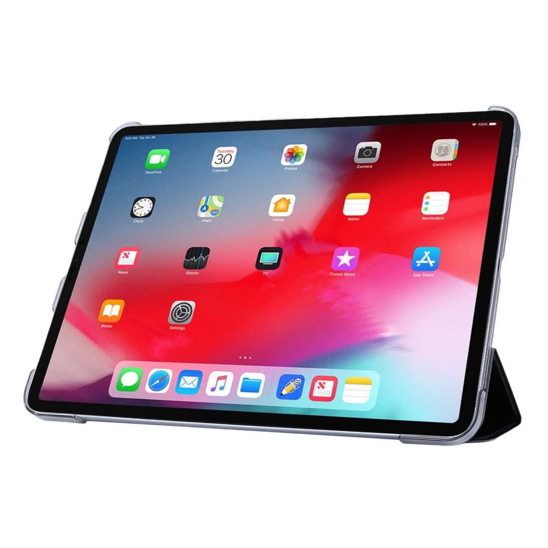 For iPad Pro 11(2020) TPU Silk Texture Three-fold Horizontal Flip Leather Tablet Case ... (Black)